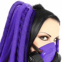 † *CYBER GOTH, DIY PURPLE RESPIRATOR STYLE GAS MASK †
