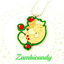 Apple jack 1.5 inch acrylic necklace