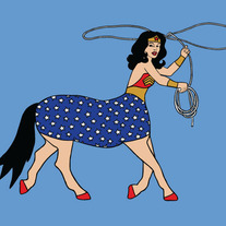 Wonder Woman centaur, 5x7 print
