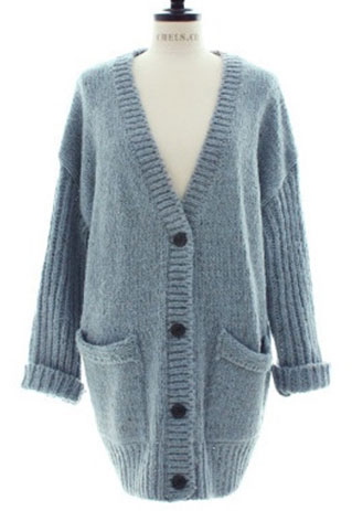 chunky knit cardigan with pockets