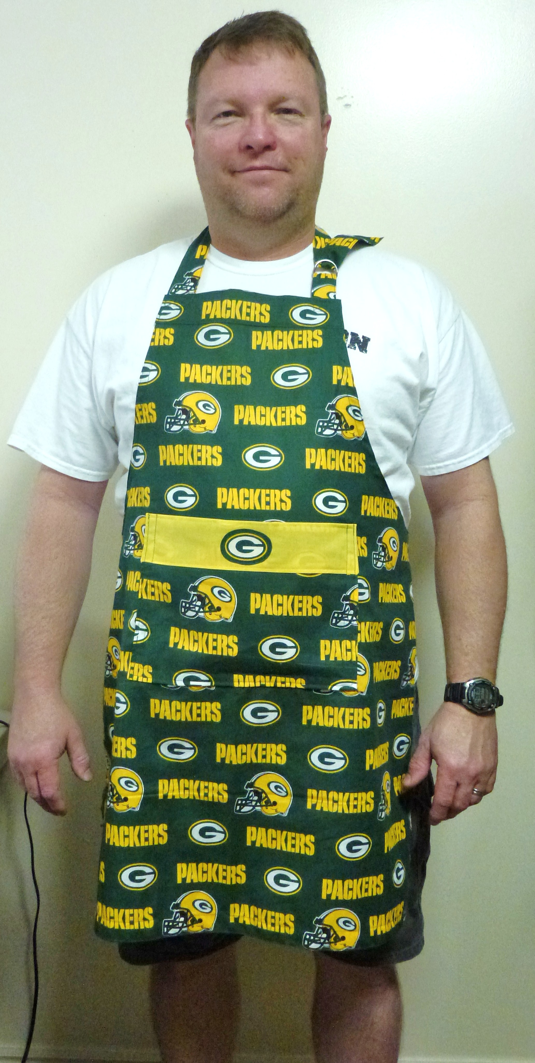 Green Bay Packers Apron, Packers Apron, Mens Womens Packers Apron, Full