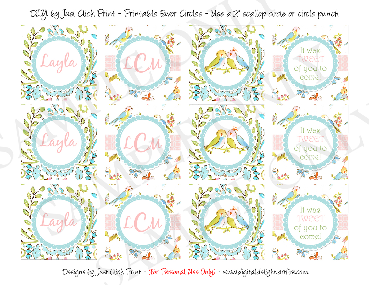 Tweet Little Love Birds Baby Shower Invitation Printable Just