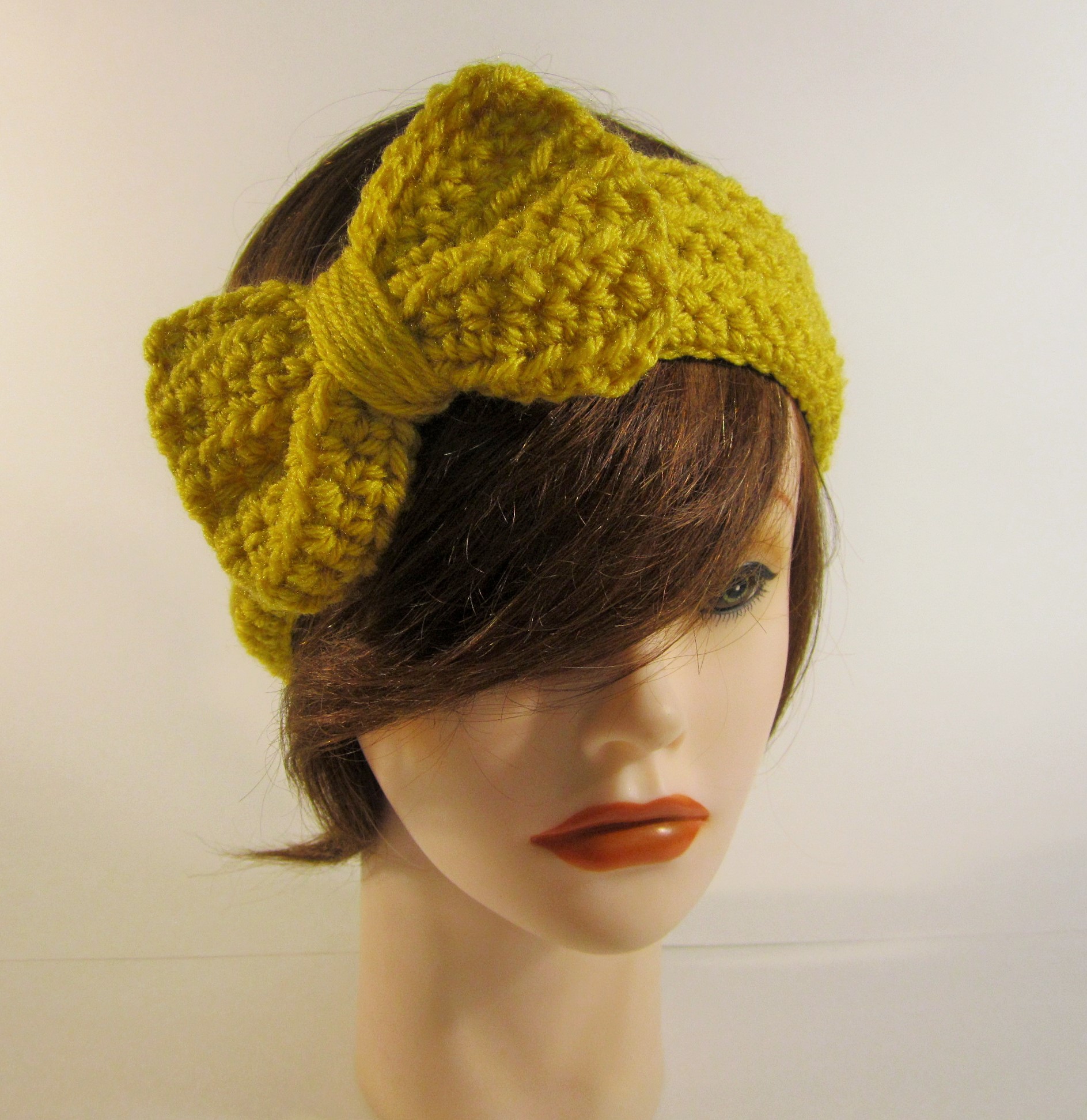 crochet bow headband