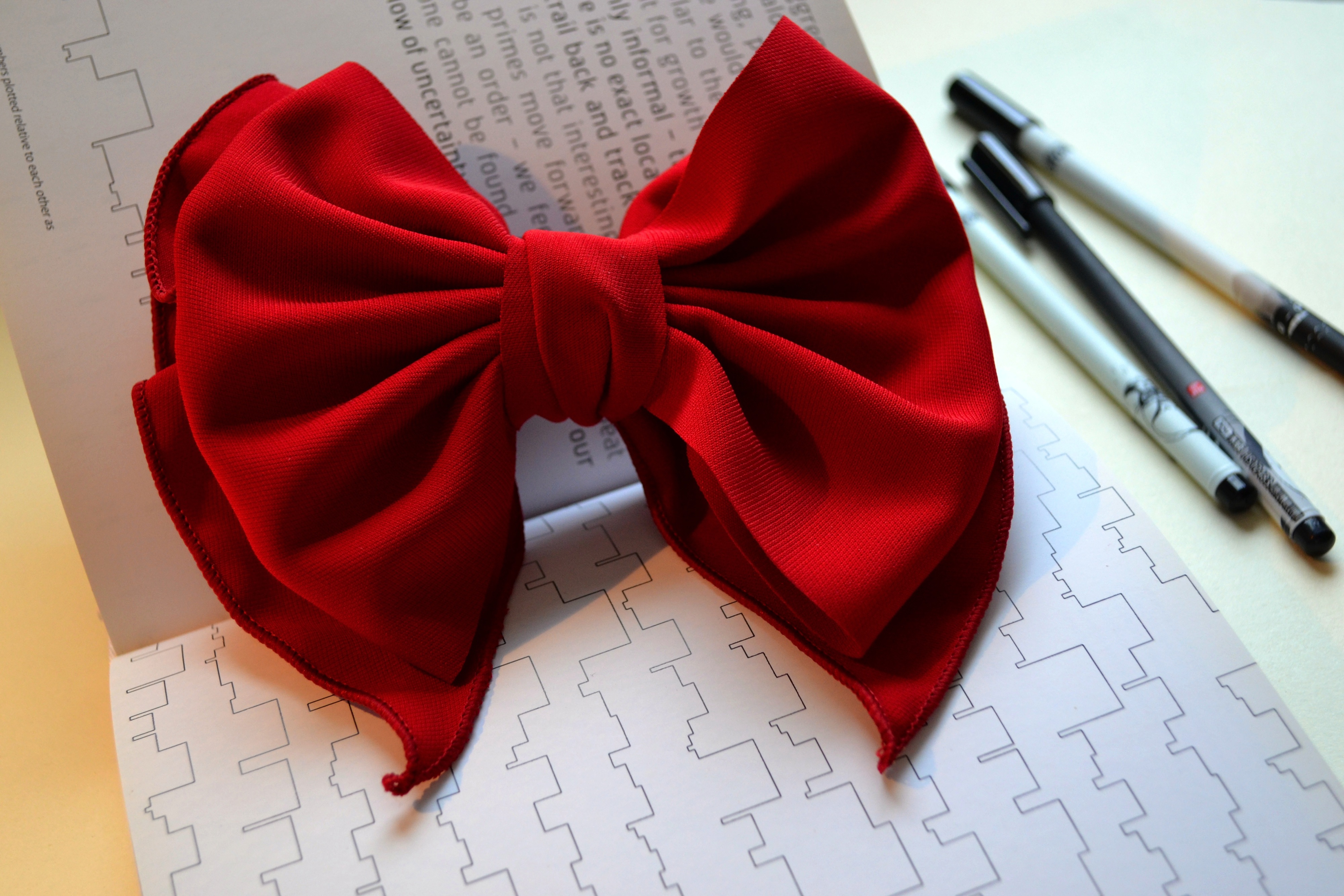 large red bow on