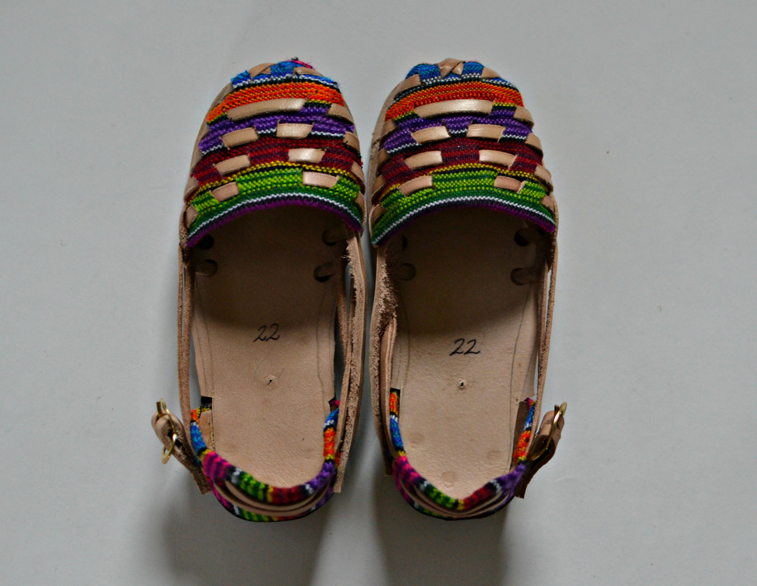 huaraches junior size 2