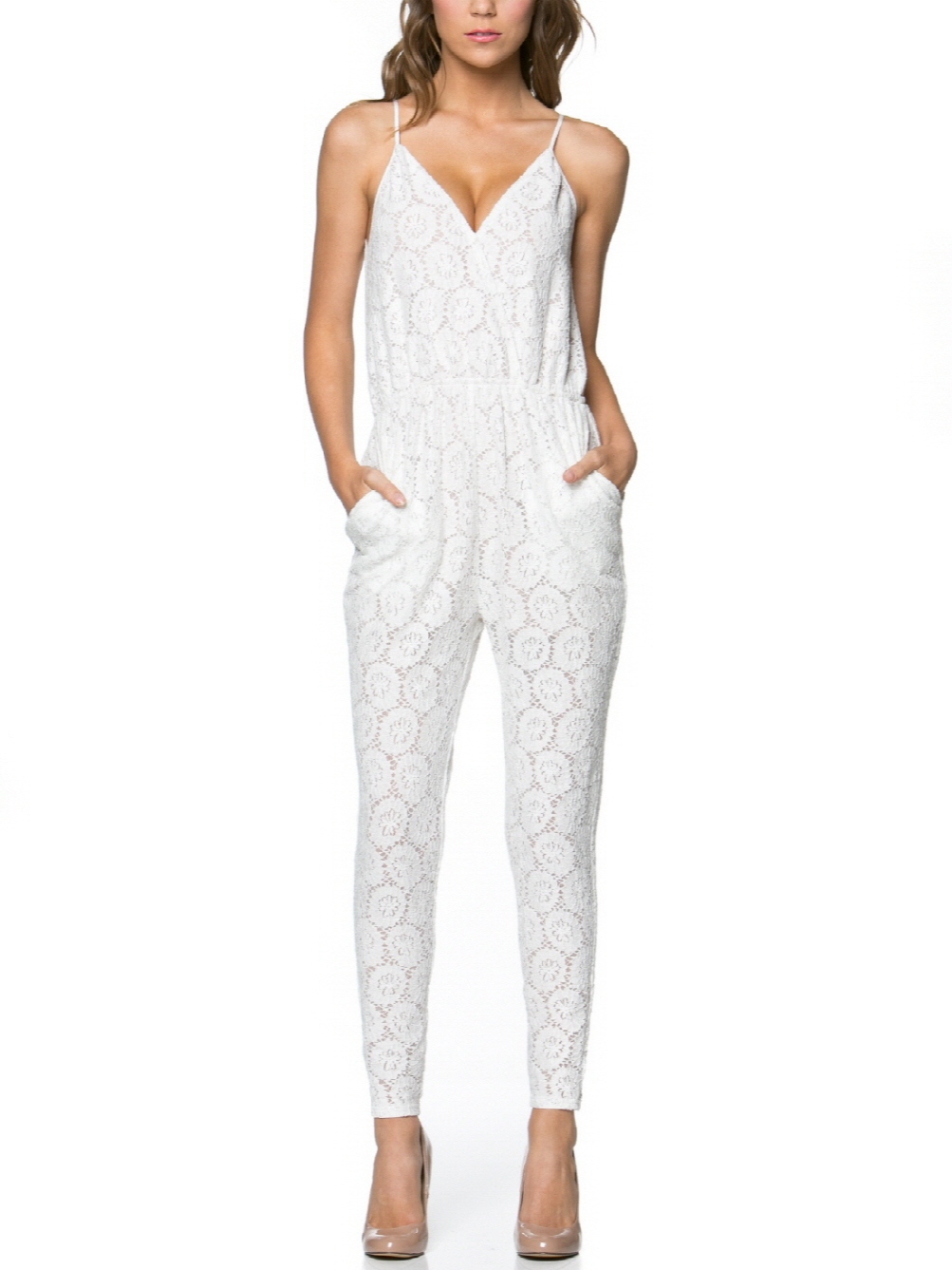 white lace jumper