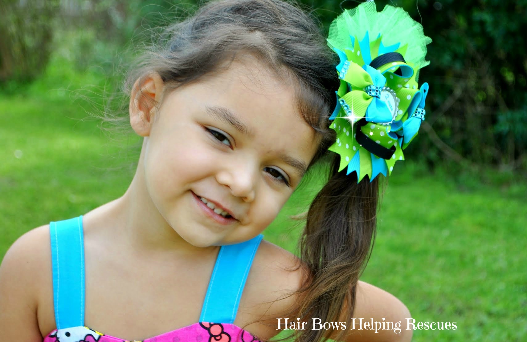 Turquoise Ott Bow Green Ott Hair Bow Cute Ott Hair Bow Baby