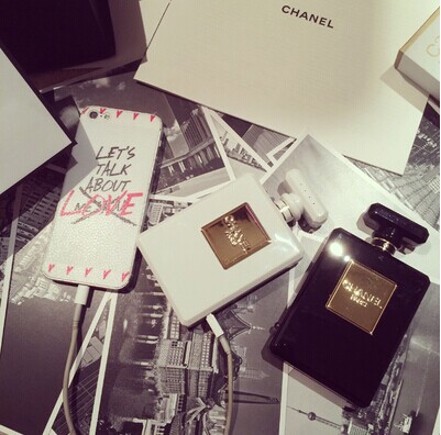 Black Chanel Perfume Bottle Power Bank Portable Charger