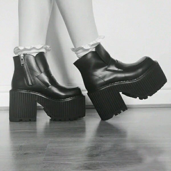 retro platform boots