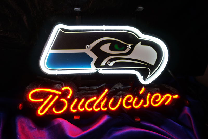 If055 Budweiser Nfl Seattle Seahawks Beer Bar Poster Light Neon Sign 13x8 Sold By Ryland Store On Storenvy