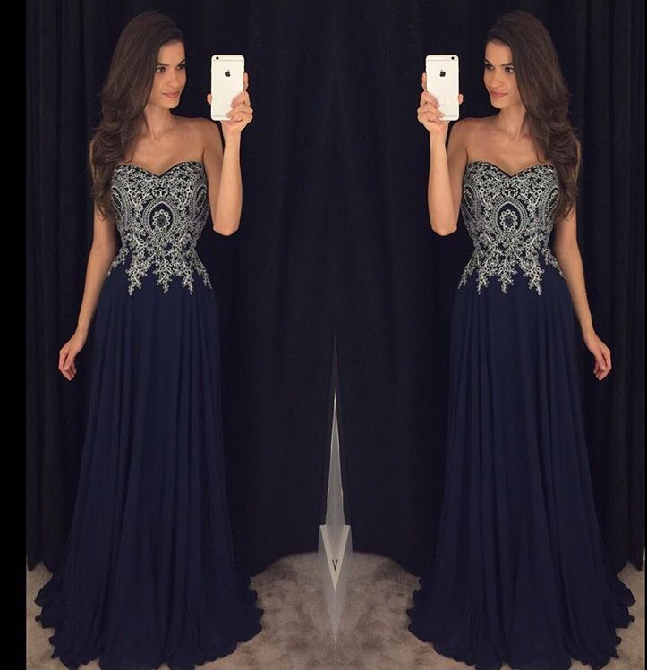 Dark Navy Prom Dresses 2018