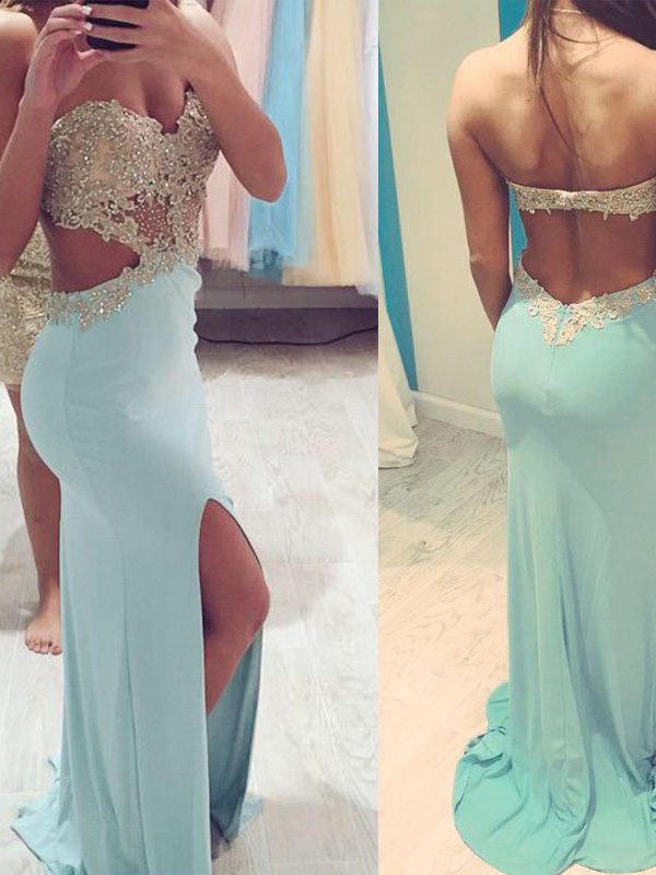 Sheath Column Sweetheart Evening Dress