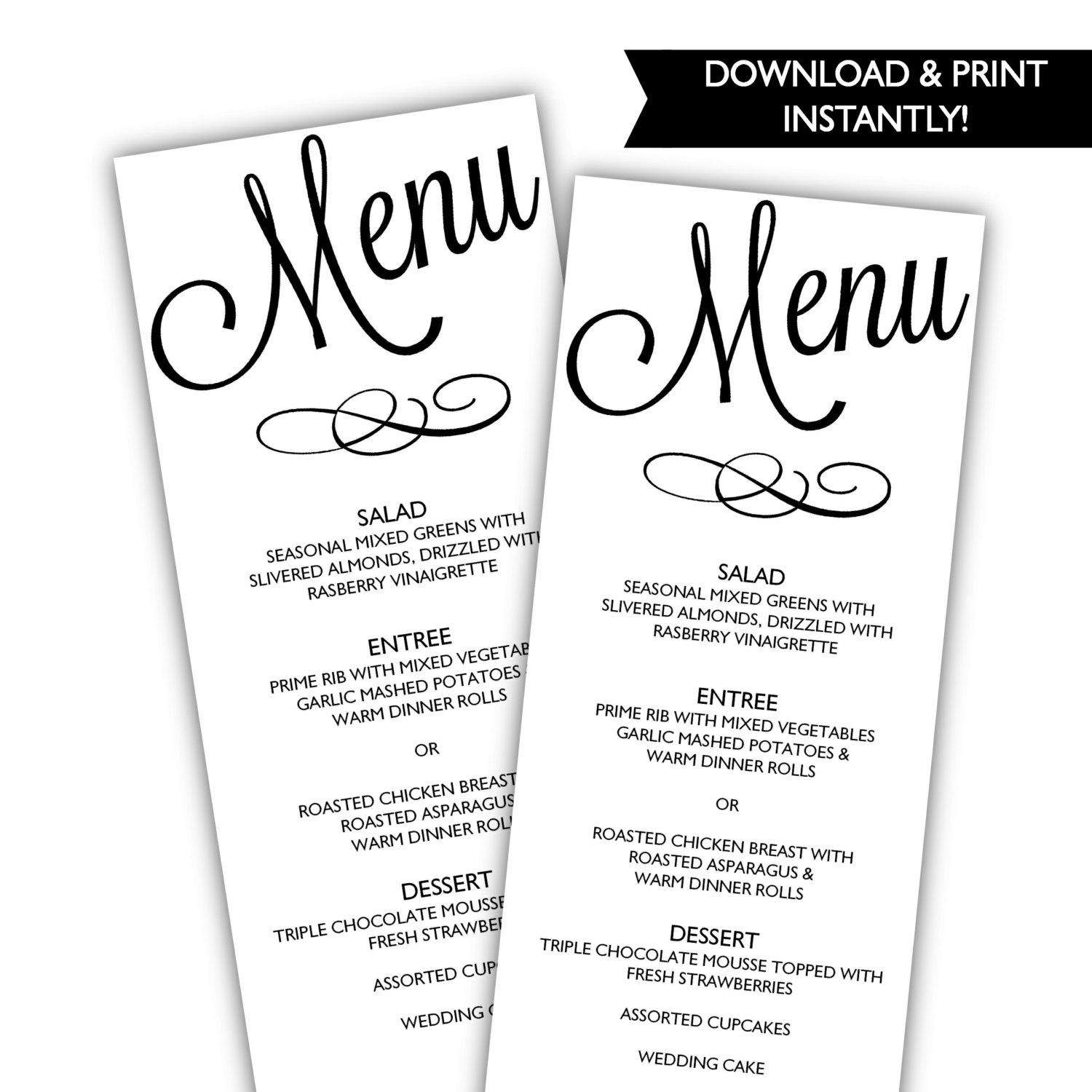 printable wedding menu template wedding menu diy menu template diy menu template