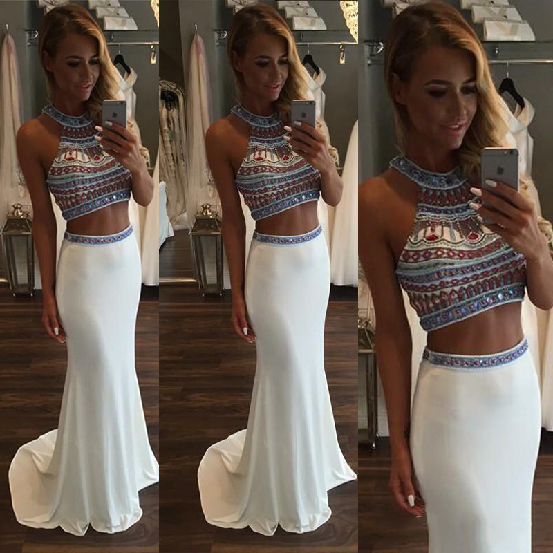 white chiffon halter top