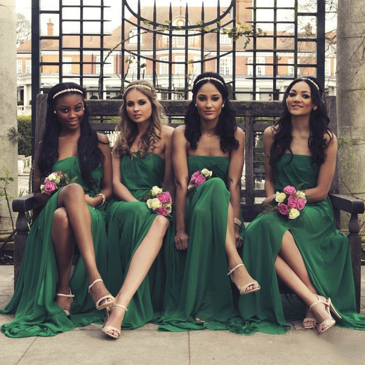 emerald bridesmaid dresses