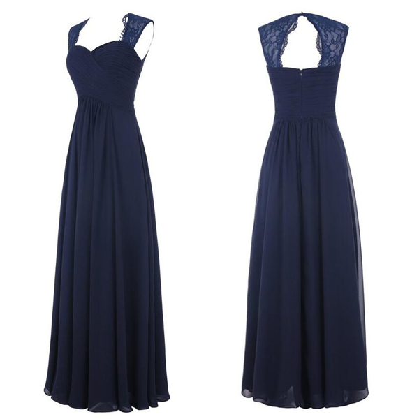 navy blue bridesmaid dresses long