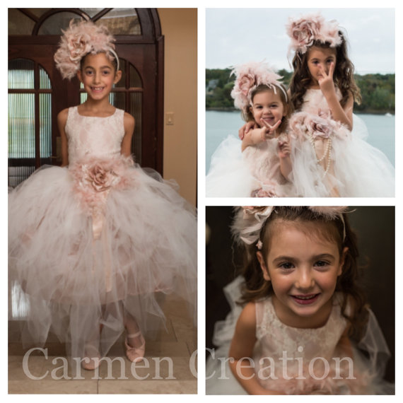 mini bride flower girl dresses