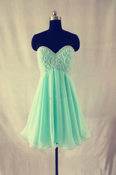 mint green graduation dress