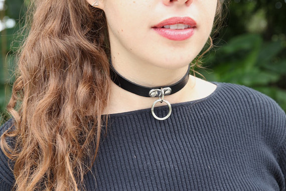 Unisex Hanging O Ring Black Choker Sold By Miami Mini Mall On Storenvy