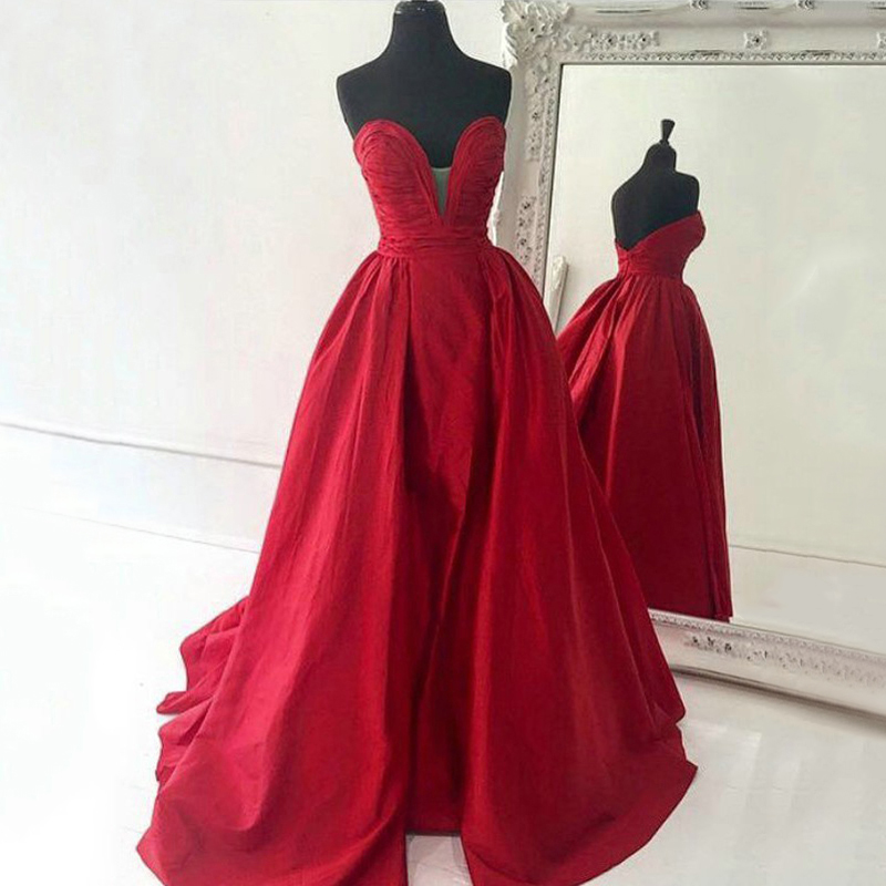 Vintage Red Evening Gown Dress