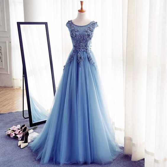 Formal Dress with Cap Sleeve