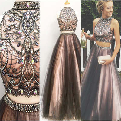 black and pink evening dress