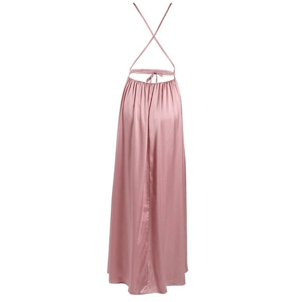 V-Neck Backless Dress