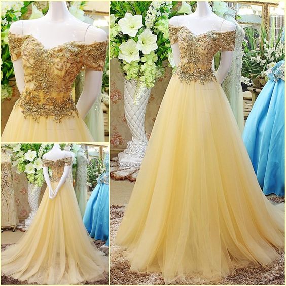 dress yellow and gold