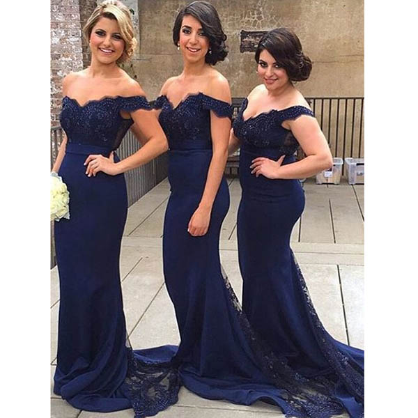 dark navy blue bridesmaid dresses