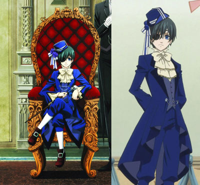 Kuroshitsuji Black Butler Ciel Phantomhive Cosplay Costume