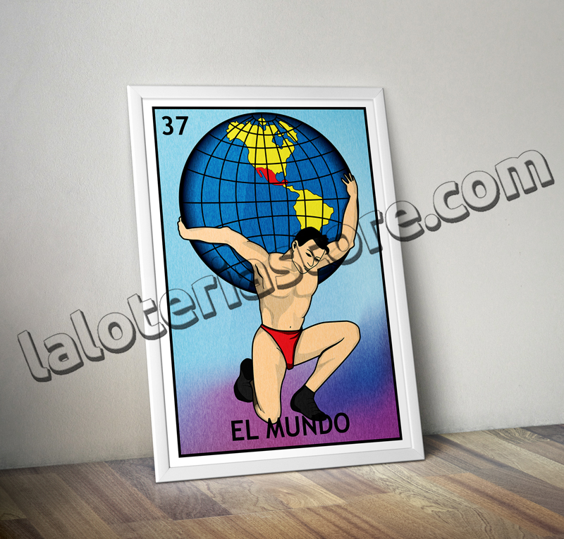 El Mundo Loteria Mexican Bingo Art Print Poster Many Sizes