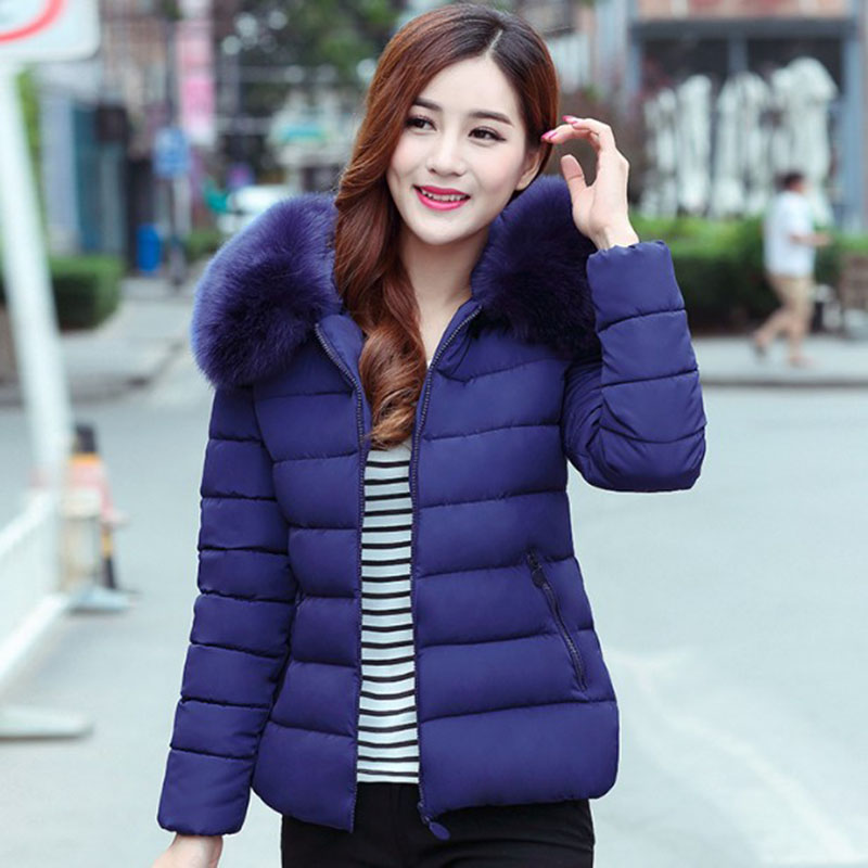 short winter coat with fur hood