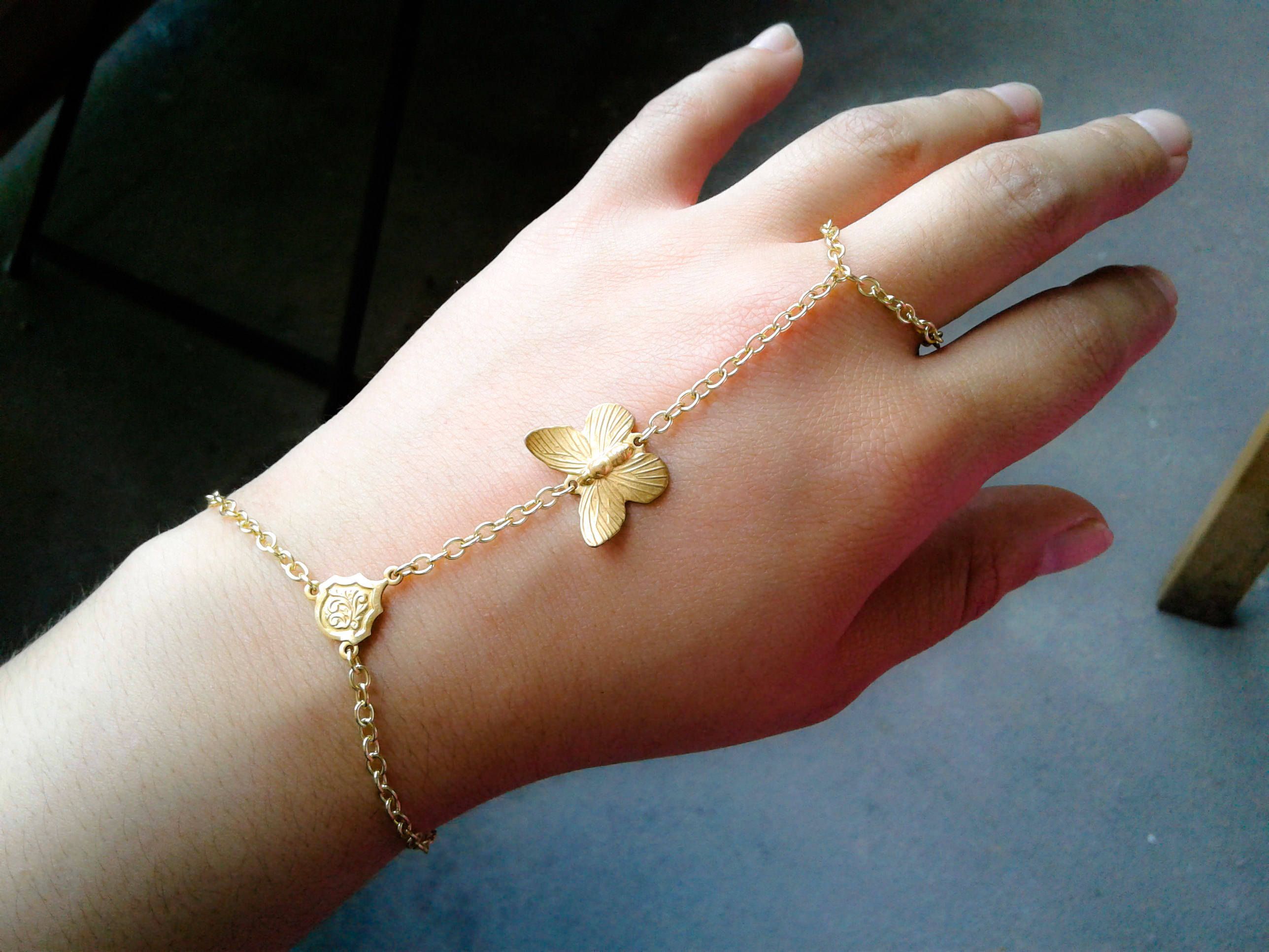 Slave Bracelet Gold Butterfly Hand Chain Slave Bracelet Gold Slave Bracelet Women S Hand Chain Women S Slave Bracelet Sold By Artisanjewelrygifts On Storenvy