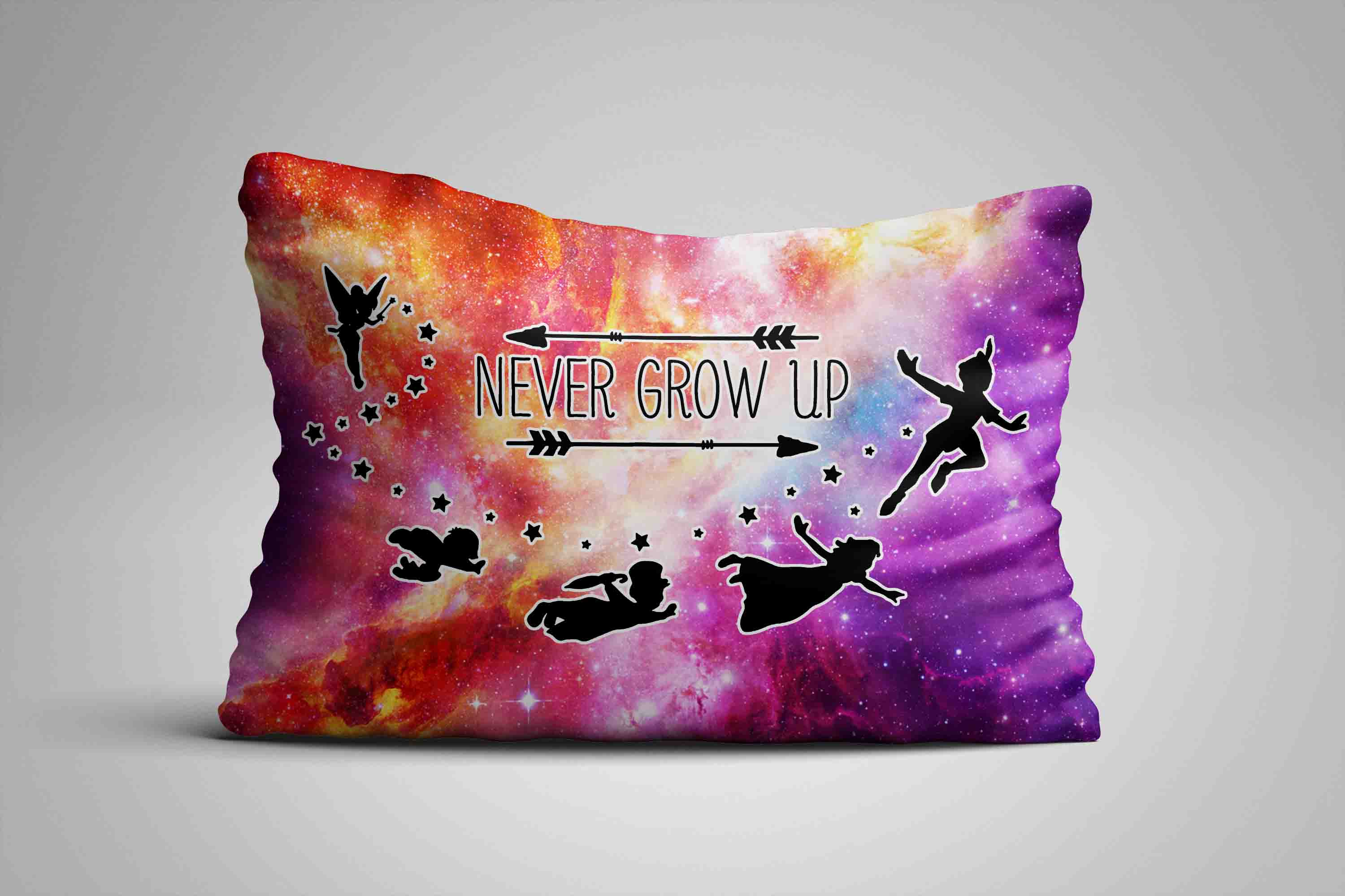 Never Grow Up Colorful Nebula Custom Pillow Case Limited Edition