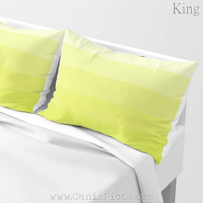 Chartreusey Ombre Pillow Sham Standard Or King Bedding Bed