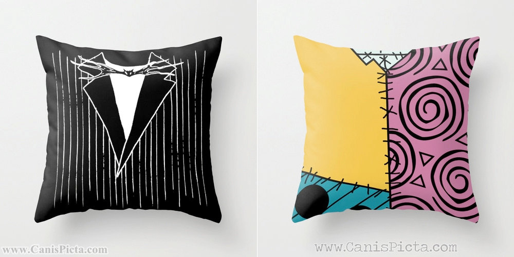 The Nightmare Before Christmas Pillow Case Cushion Cover Jack Sally Sofa Decor