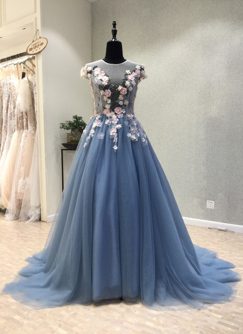 Cheap Prom Dresses by SweetheartDress · Blue tulle see