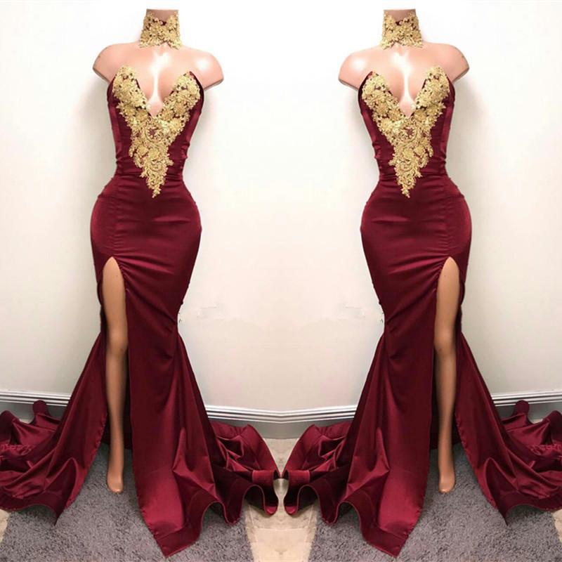 Sexy Prom Dress Burgundy