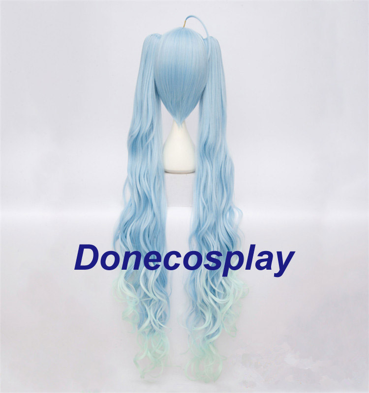 Vocaloid Hatsune Miku Show Ponytails Anime Cosplay Wig 120cm Hair Karneval