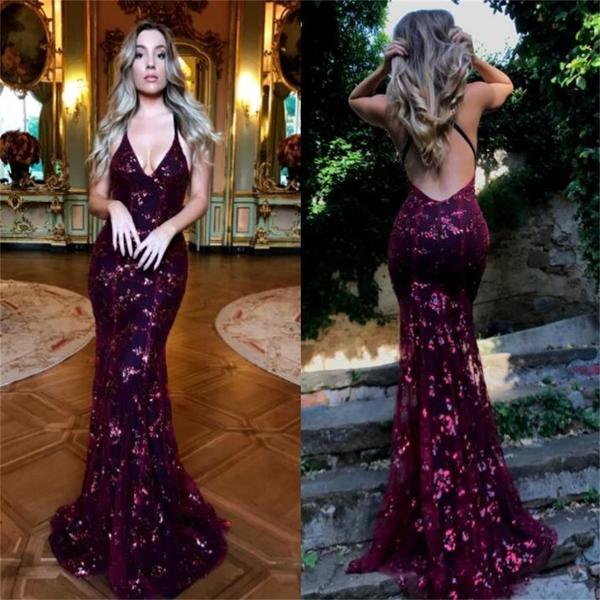 Purple Sexy Prom Dress