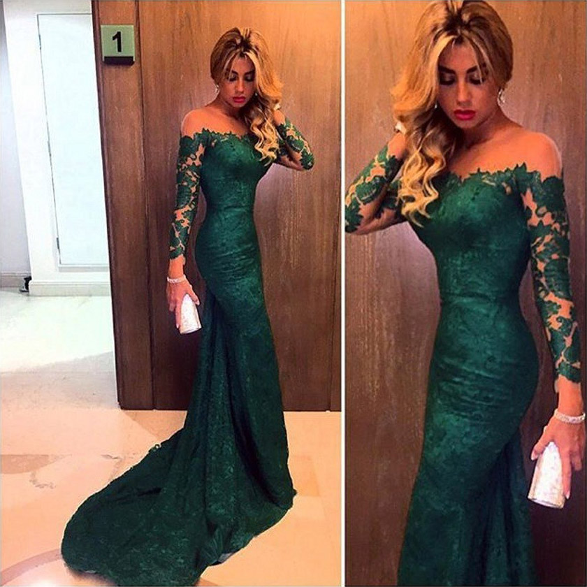 dark green prom