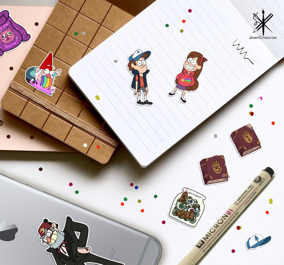 5 sheets Gravity Falls Paper Sticker Set number 2
