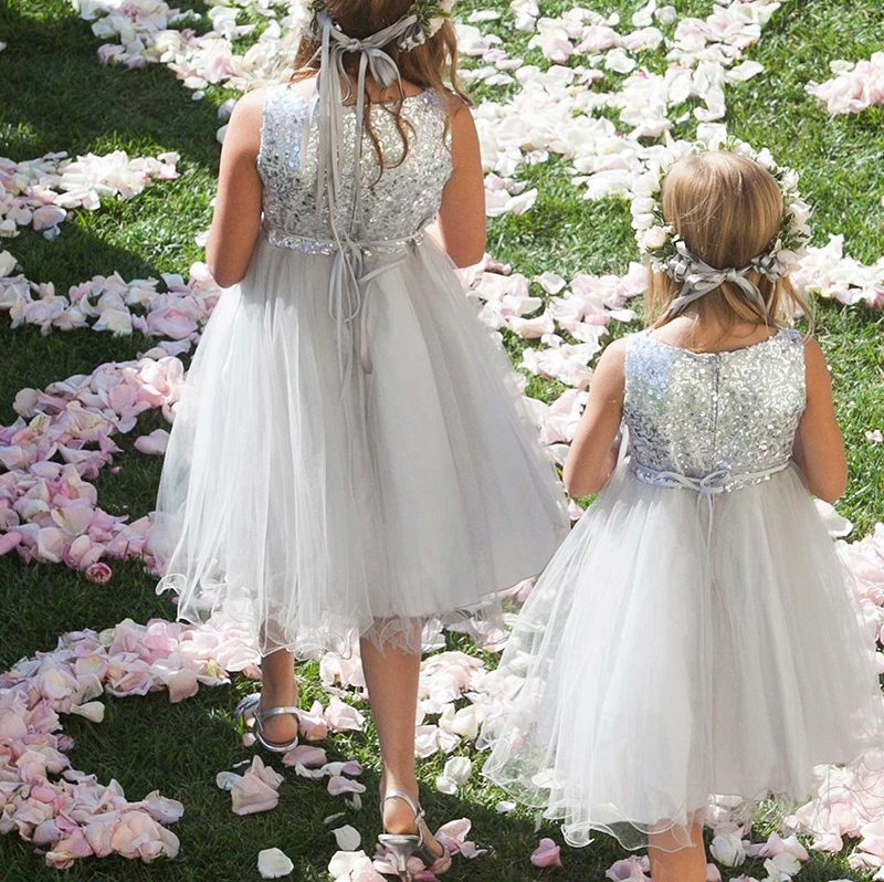 light grey flower girl dresses