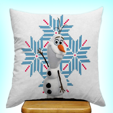 Olaf Disney Frozen Blue Custom Design Print On Zipper Pillow Case