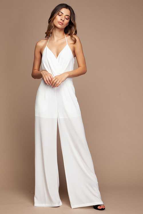 halter wide leg jumpsuit