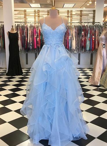 baby blue dress prom