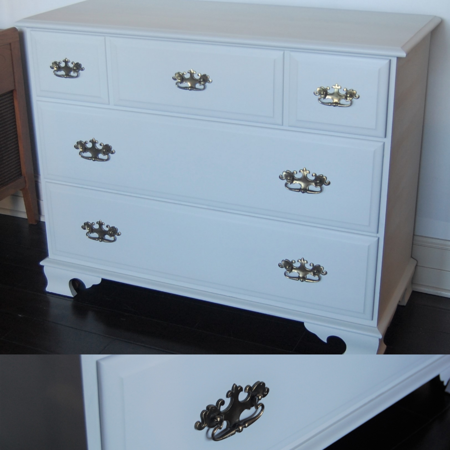 White Maple Three Drawer Lowboy Dresser White Maple Three Drawer Lowboy Dresser