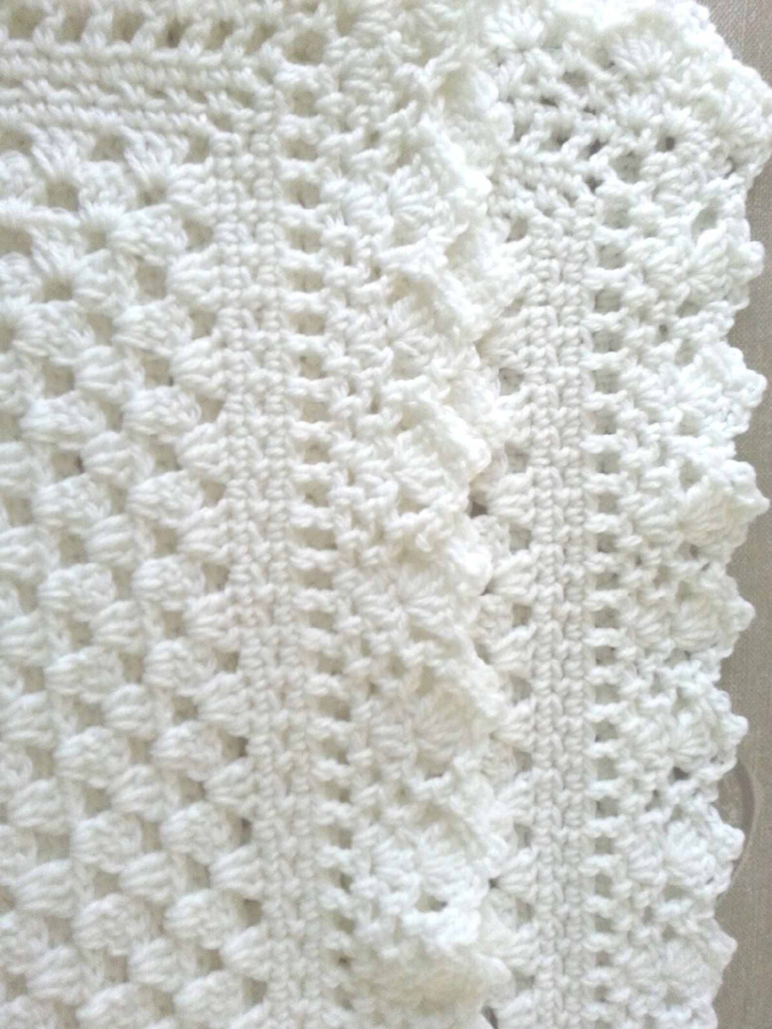 crochet christening blanket