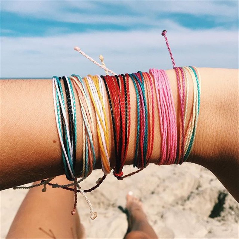 Colors Whale Tail Waxed String Bracelet Choose from over 40