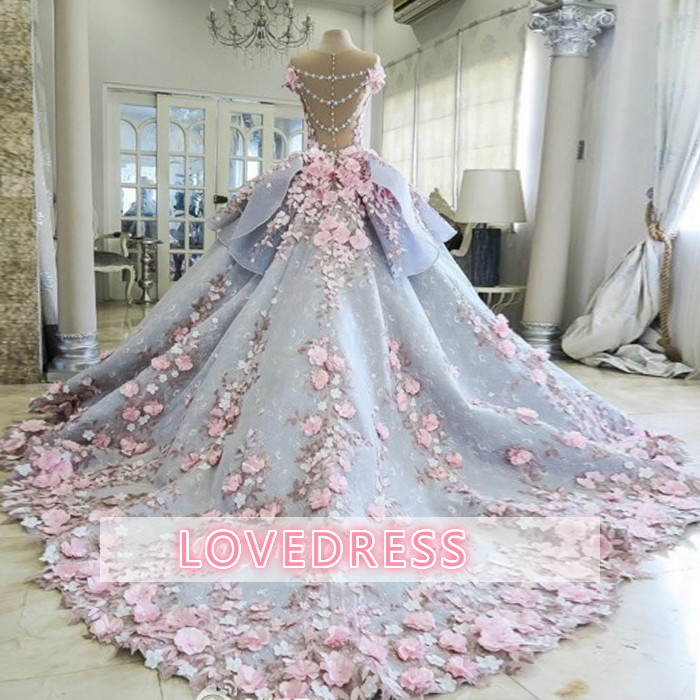 vintage floral wedding dress